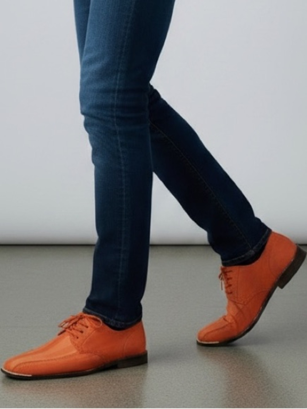 Viotti Orange Men's Lace-Up Derby Shoes